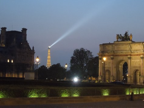 The Eiffel Tower as seen from The Louvre in Paris, France www.PieLadyLife.com