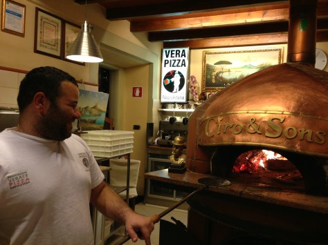 At Ciro & Sons in Florence, Italy where they make great pasta and pizza!