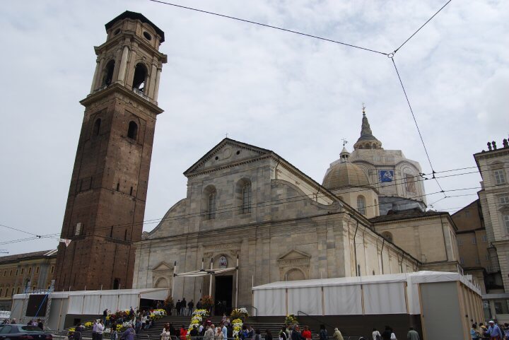 The Cathedral of St. John the Baptist where the Holy Shroud is kept in Turin, Italy. Photo copyright Valerie Duty Citrano