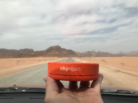 Driving through the Jordan desert